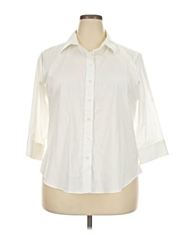 KIRKLAND Signature 3/4 Sleeve Button-Down Shirt (view 1)