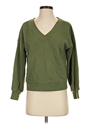 Madewell (Re)sourced Cotton V-Neck Sweatshirt (view 1)