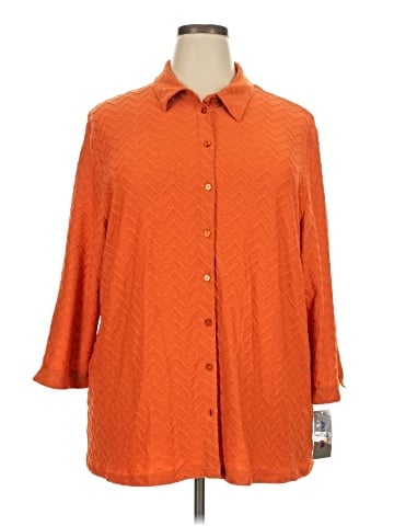 Alia 3/4 Sleeve Button-Down Shirt (view 1)