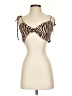 Lulus 100% Polyester Tan Sleeveless Blouse Size S - photo 1