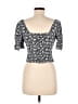 Trixxi 100% Rayon Black Short Sleeve Top Size M - photo 2