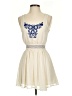 Ecote 100% Polyester Hearts Ivory Cocktail Dress Size XS - photo 1