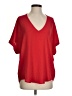 Lush 100% Polyester Red Short Sleeve Blouse Size S - photo 1