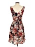 Ixia Floral Brown Cocktail Dress Size S - photo 2