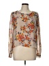 XXI 100% Recycled Polyester Orange Long Sleeve Blouse Size L - photo 1