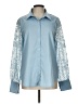 Shein Blue Long Sleeve Blouse Size L - photo 1