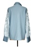 Shein Blue Long Sleeve Blouse Size L - photo 2