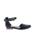 Jim Barnier 100% Leather Blue Black Flats Size 7 - photo 1
