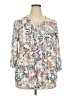 Daniel Rainn 100% Rayon Ivory 3/4 Sleeve Blouse Size 2X - photo 1
