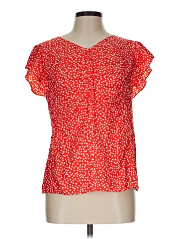 Rebecca Taylor Short Sleeve Silk Top (view 1)
