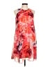 Calvin Klein 100% Polyester Print Orange Cocktail Dress Size 6 - photo 1