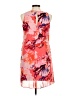 Calvin Klein 100% Polyester Print Orange Cocktail Dress Size 6 - photo 2