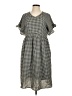 Assorted Brands Checkered-gingham Gray Casual Dress Size S - photo 1