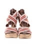 Kenneth Cole REACTION Stripes Red Orange Wedges Size 6 1/2 - photo 2