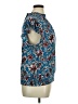 Unbranded 100% Polyester Floral Blue Short Sleeve Blouse Size XL - photo 4