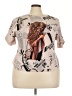 Assorted Brands Print Tan Short Sleeve T-Shirt Size 5X(56) - photo 1