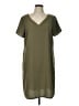 Apt. 9 100% Polyester Solid Green Casual Dress Size L - photo 1