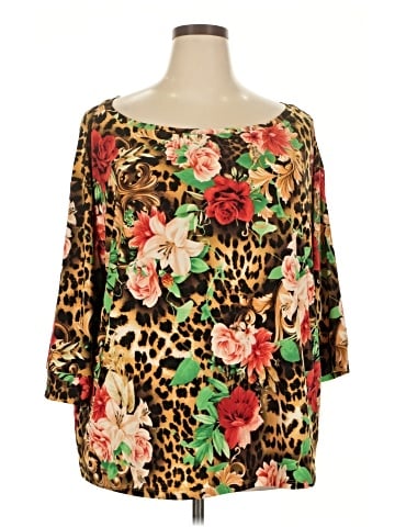Attitudes by Renee 3/4 Sleeve Blouse (view 1)