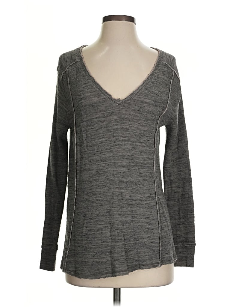 Pre-owned Altar'd State Long Sleeve T-shirt In Gray