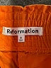 Reformation 100% Linen Solid Orange Shorts Size S - photo 3
