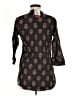Sabhyata Black 3/4 Sleeve Button-Down Shirt Size M - photo 2