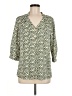 Timeson 100% Polyester Green 3/4 Sleeve Blouse Size M - photo 1