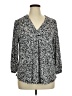 Vince Camuto Animal Print Silver Black 3/4 Sleeve Blouse Size XL - photo 1