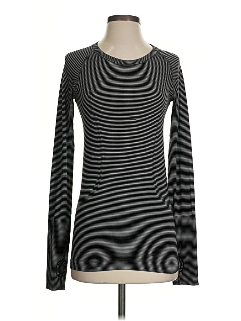Pre-owned Lululemon Athletica Long Sleeve T-shirt In Gray