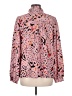 Jade 100% Polyester Animal Print Pink Long Sleeve Blouse Size M - photo 2