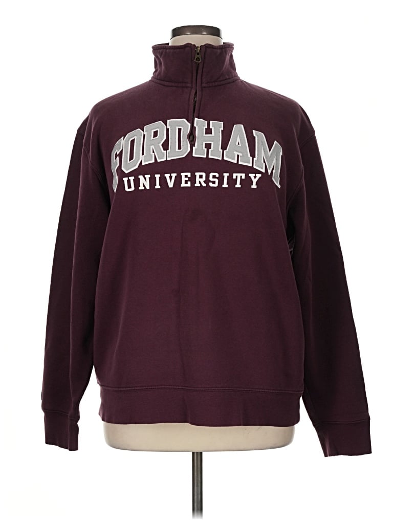 Pre-owned Jansport Sweatshirt In Burgundy