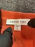 Amour Vert 100% Silk Orange Blouse Size S - photo 7