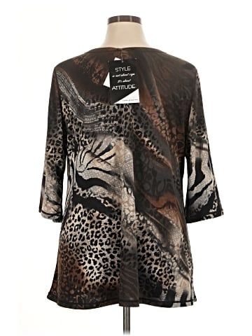 Attitudes by Renee 3/4 Sleeve Blouse (view 2)