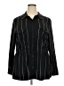 Alfani Stripes Black Long Sleeve Blouse Size 2X - photo 1