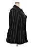 Alfani Stripes Black Long Sleeve Blouse Size 2X - photo 4