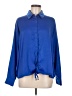 Attitudes by Renee Blue Long Sleeve Blouse Size M - photo 1