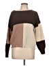 Sweet Wanderer 100% Polyester Color Block Brown Pullover Sweater Size L - photo 1