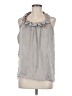 H&M 100% Polyester Gray Sleeveless Blouse Size 8 - photo 1