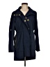 Aqua 100% Polyester Blue Trenchcoat Size M - photo 1