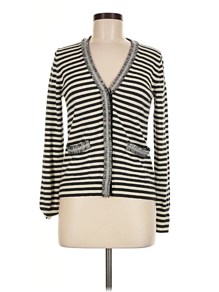 Pre-owned Jcrew Wool Cardigan Sweater In Silver