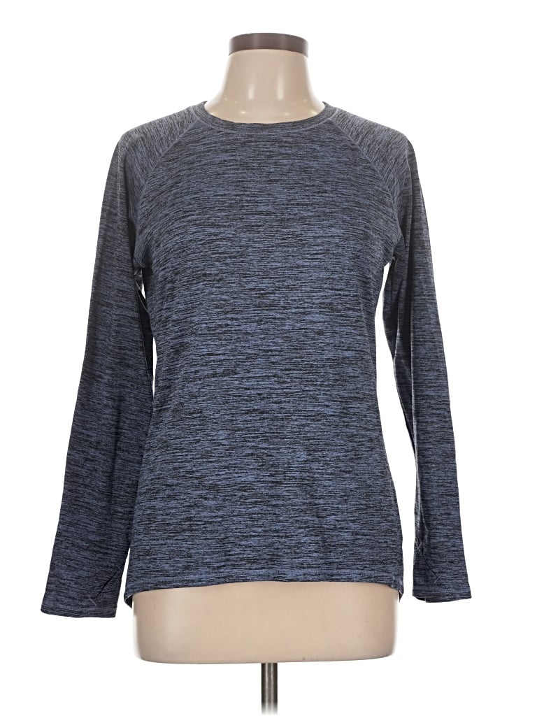 Pre-owned Cuddl Duds Long Sleeve T-shirt In Blue