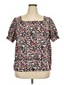 Shein Curve 100% Polyester Ivory Short Sleeve Blouse Size 2X - photo 1