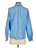 Zara Color Block Blue Long Sleeve Blouse Size S - photo 2