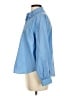 Zara Color Block Blue Long Sleeve Blouse Size S - photo 5