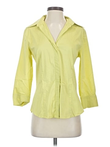 Express Design Studio 3/4 Sleeve Button-Down Shirt (view 1)
