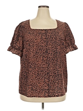 Shein Curve Short Sleeve Blouse