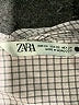 Zara Houndstooth Silver Long Sleeve Blouse Size XS - photo 7