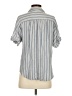 Universal Thread 100% Rayon Stripes Blue Short Sleeve Blouse Size S - photo 2