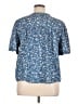 Gap 100% Polyester Blue Short Sleeve Blouse Size XL - photo 2