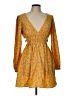 Forever 21 100% Polyester Paisley Yellow Casual Dress Size L - photo 1