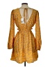 Forever 21 100% Polyester Paisley Yellow Casual Dress Size L - photo 2